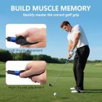 Golf Grip Trainer & Swing Training Aid – Correct Hand Positioning, Improve Swing Consistency & Muscle Memory – Practice Tool for Beginners & Intermediate Golfers Blue