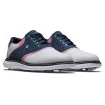 FootJoy Men's Traditions Previous Season Style Golf Shoe, White/Blue/Pink, 10.5