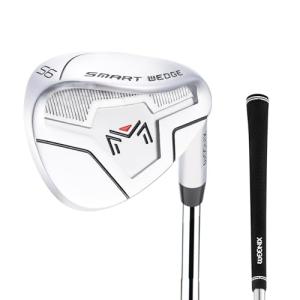 Smart Wedge – Full Face CNC Groove 52/56/60 Degree Golf Wedges for Men,Solid Shots, No Chunking for All Lies,Low CG Design for Bunker Shots (Silver,56 Degrees)