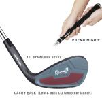 Smart Wedge – Full Face CNC Groove 52/56/60 Degree Golf Wedges for Men,Solid Shots, No Chunking for All Lies,Low CG Design for Bunker Shots (Silver,56 Degrees)