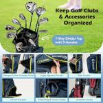 Goplus Complete Golf Club Set for Men, 12 Pieces Right Hand Golf Clubs with #1 Driver, #3 Fairway, #5 Hybrid, #5, #6, #7, #8, #9, #P & #S Irons, Putter, 3 Head Covers, Golf Stand Bag, Rain Hood