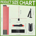 JolliLudo Golf Alignment Sticks and Swing Trainer with Angle Holder for Aiming Putting Aid Arm Band Trainer Enhance Strength, Precision, and Swing Technique Golf Practice Tools for Posture Correct