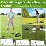 JolliLudo Golf Alignment Sticks and Swing Trainer with Angle Holder for Aiming Putting Aid Arm Band Trainer Enhance Strength, Precision, and Swing Technique Golf Practice Tools for Posture Correct