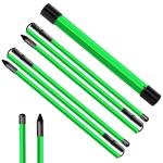 ATTRACTIVE 48-Inch Golf Alignment Sticks 2 Pack Collapsible Golf Practice Rods for Aiming, Putting,Golf Training Sticks with Clear Tube Case (Green)