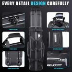 GEAVOUED Golf Travel Bag with Hard Case Top and Wheels,Premium Oxford Fabric, Golf Travel Bags for Airlines,Protect Your Club for Safe Transport