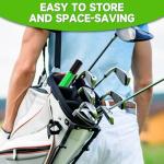 ATTRACTIVE 48-Inch Golf Alignment Sticks 2 Pack Collapsible Golf Practice Rods for Aiming, Putting,Golf Training Sticks with Clear Tube Case (Green)