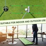 ATTRACTIVE 48-Inch Golf Alignment Sticks 2 Pack Collapsible Golf Practice Rods for Aiming, Putting,Golf Training Sticks with Clear Tube Case (Green)