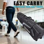 GEAVOUED Golf Travel Bag with Hard Case Top and Wheels,Premium Oxford Fabric, Golf Travel Bags for Airlines,Protect Your Club for Safe Transport