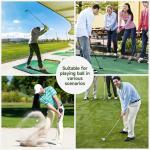 ATTRACTIVE 48-Inch Golf Alignment Sticks 2 Pack Collapsible Golf Practice Rods for Aiming, Putting,Golf Training Sticks with Clear Tube Case (Green)