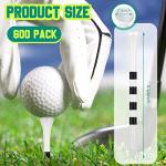 Mudder 600 Pack Golf Tees Bulk Wooden Golf Tees Multicolor Wood for Men Balls Accessories(3-1/4 Inch,Black and White)