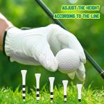 Mudder 600 Pack Golf Tees Bulk Wooden Golf Tees Multicolor Wood for Men Balls Accessories(3-1/4 Inch,Black and White)