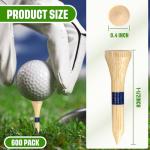Mudder 600 Pack Golf Tees Bulk Wooden Golf Tees Multicolor Wood for Men Balls Accessories(1-1/2 Inch,Blue, Wood Color)