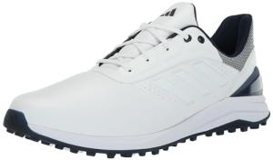 adidas Men's Solarmotion Spikeless Lighstrike 24 Golf Shoes, Footwear White/Collegiate Navy, 9.5 Wide