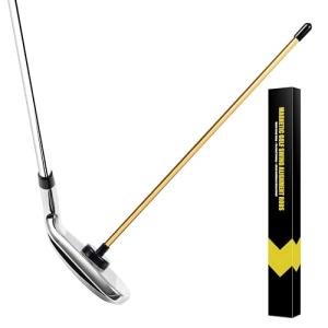 Goashpeaot 2 Pack Magnetic Golf Club Alignment Stick Golf Training Aid Magnet Lie Angle Tool Training Aids Visualize Demonstrates Correct Golf Swing Aim (Yellow)