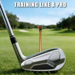 Goashpeaot 2 Pack Magnetic Golf Club Alignment Stick Golf Training Aid Magnet Lie Angle Tool Training Aids Visualize Demonstrates Correct Golf Swing Aim (Yellow)