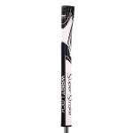 SuperStroke Zenergy Pistol 1.0PT Golf Putter Grip with No Taper Enhanced SPYNE Technology, New Multi-Zone Texturing and Tech-Port, Black/White