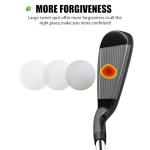 MAZEL Men Golf Iron Set (9PCS) or 1,2,3,4,5,6,7,8,9,Pitching Wedge,Sand Wedge with Steel Shafts for Right Handed Golfers (7 Iron)