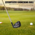 MAZEL Men Golf Iron Set (9PCS) or 1,2,3,4,5,6,7,8,9,Pitching Wedge,Sand Wedge with Steel Shafts for Right Handed Golfers (7 Iron)