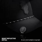 NJF Golf™ Hat Unisex Phantom PRO X Black, Adjustable Snapback USA Caps Golf Hat with Tee Holder, Breathable Golfing Hats, Includes 3 Tees and 1 Marker, Quick-Dry Moisture-Wicking Design