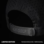 NJF Golf™ Hat Unisex Phantom PRO X Black, Adjustable Snapback USA Caps Golf Hat with Tee Holder, Breathable Golfing Hats, Includes 3 Tees and 1 Marker, Quick-Dry Moisture-Wicking Design