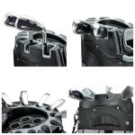 PGM Golf Cart Bag with 14 Way Organizer Divider Top, Premium Cart Bag with Handles and Rain Cover for Men/Blue