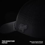 NJF Golf™ Hat Unisex Phantom PRO X Black, Adjustable Snapback USA Caps Golf Hat with Tee Holder, Breathable Golfing Hats, Includes 3 Tees and 1 Marker, Quick-Dry Moisture-Wicking Design