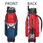 PGM Golf Cart Bag with 14 Way Organizer Divider Top, Premium Cart Bag with Handles and Rain Cover for Men/Blue