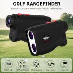 1200 Yards Golf Rangefinder with Slope, 7X Magnification, Flag Pole Locking Vibration, Rechargeable Battery with Magnet Stripe,Ideal Golf Accessories for Golfers & Hunting