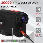 1200 Yards Golf Rangefinder with Slope, 7X Magnification, Flag Pole Locking Vibration, Rechargeable Battery with Magnet Stripe,Ideal Golf Accessories for Golfers & Hunting