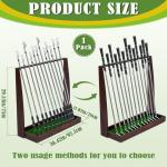 Lenwen Holds 13 Clubs Wooden Golf Putter Stand Golf Club Holder Stand Wooden Display Rack Floor Display Rack Club Organizer for Storage Sports Indoor Home Office Simulator Garage (Brown)