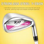 PGM Junior Golf Clubs Set Right Handed - Oversized Sweet Spot 360cc Driver - Lightweight Graphite Shafts - Golf Stand Bag