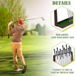Lenwen Holds 13 Clubs Wooden Golf Putter Stand Golf Club Holder Stand Wooden Display Rack Floor Display Rack Club Organizer for Storage Sports Indoor Home Office Simulator Garage (Brown)