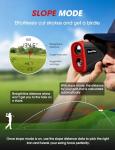 Golf Rangefinder with Slope & Magnet，1300 Yards Range Finder for Golf，Flag Locking Vibration，6-6.5X Magnification & HD LCD，Rechargeable Golf Range Finder，Black