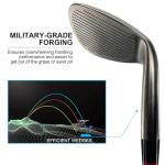 Yamato Left Handed Golf Wedge Set 52 56 60 & Individual Wedges – Forged, CNC Milled Sand, Lob, Gap, Pitching Wedge for Lefties (LH01-52 56 60 Degree)
