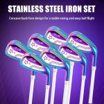 PGM Women's Golf Club Set NSR 12-Piece – Complete Right Handed Set with Lightweight Graphite Shafts, Forged Titanium Driver, Stand Bag – Ideal for Beginner & Intermediate Women Golfers