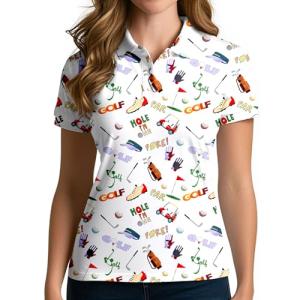 Womens Golf Shirt Short Sleeve Funny Golf Shirts for Woman Tennis Outfit