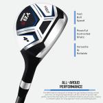 PGM 14 Pieces Men's Complete Golf Club Set - Full Set with 460cc Driver, Fairway, Hybrid, Irons, Putter & Headcovers - Right Handed - Ideal for Beginners -Steel(Without Golf Bag)