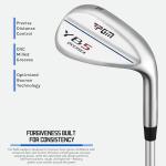 PGM 14 Pieces Men's Complete Golf Club Set - Full Set with 460cc Driver, Fairway, Hybrid, Irons, Putter & Headcovers - Right Handed - Ideal for Beginners -Steel(Without Golf Bag)