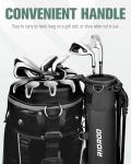 RIOROO Golf Stand Bag, Lightweight Par 3 Golf Bag Holds Up to 7 Clubs with Two Way Dividers Cooler Pocket Shoulder Strap and Multiple Storage Pockets for Men and Women
