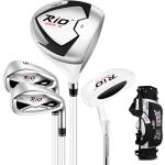 PGM Junior Golf Clubs Set Right Handed - Oversized Sweet Spot 360cc Driver - Lightweight Graphite Shafts - Golf Stand Bag