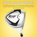 PGM Junior Golf Clubs Set Right Handed - Oversized Sweet Spot 360cc Driver - Lightweight Graphite Shafts - Golf Stand Bag