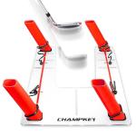 CHAMPKEY Magnetic Golf Swing Trainer - Swing Plane Training Aid - Improve Swing Accuracy and Skills for Indoor and Outdoor Training (Red)