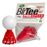 BirTee Golf Tees - PRO Speed Plus with Flexibility & Durability - 8 Pack. Indoor Golf Tees/Golf Simulator Tees/Winter Plastic Golf Tees (Red)