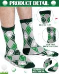 ShinyMatch 12 Pair Men's Golf Socks Bulk Fathers Day Gift Novelty Text Design Funny Golf dad Birthday Gift for Men Size 10-13 for Sport Male Lovers