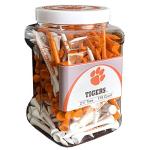 Team Golf NCAA Clemson Tigers Jar Of 175 Golf Tees 2-3/4" Golf Tees, 175 Pack, Regulation Size, Multi Team Colors