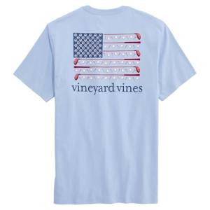Vineyard Vines Americana Golf Flag Short-Sleeve Pocket Tee, Jake Blue, S