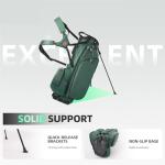 Golf Stand Bag 14 Way,Lightweight Golf Bags Full-Length Dividers,7 Zippered Pockets and Rain Cover,Durable Golf Bags for Men Women Green, Free Shoe Bag