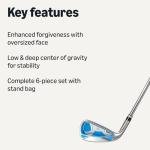 Amazon Basics Golf Clubs Set for Men, Oversized Stable-Swing Golf Club Set for Women, Right-Handed, 6-Piece