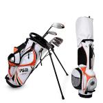 PGM Golf Club Set - 9 Pieces Junior Complete Golf Club Set for Kids Children - Right Handed - Driver(#1), Hybrid, Iron(#7,#9,#S), Putter, Golf Stand Bag