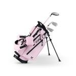 KVV Junior Golf Clubs Set Ages 3-5, Complete Kids Golf Set with Lightweight Stand Bag, Fairway, Iron & Putter Right Handed for Girls & Boys (Pink, Ages3-5)